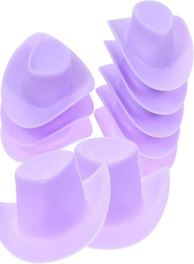 Kryoflare 10-Piece Mini Cowboy Hat Party Decorations, Mini Western Doll Hats, Adorable Doll Cupcake Decorations, Style for Dollhouse Cowboy Party Decorations（Purple） - Image 1